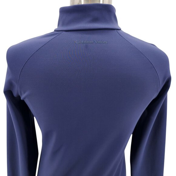 Outdoor Voices Womens Medium Jacket FrostKnit 1/4 Zip Pullover Dark Sky Navy - Picture 7 of 10